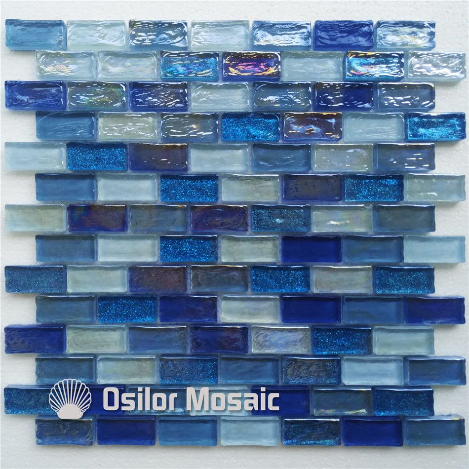 2017 white and blue glass mosaic tile for interior house 2017 white and blue glass mosaic tile for interior house