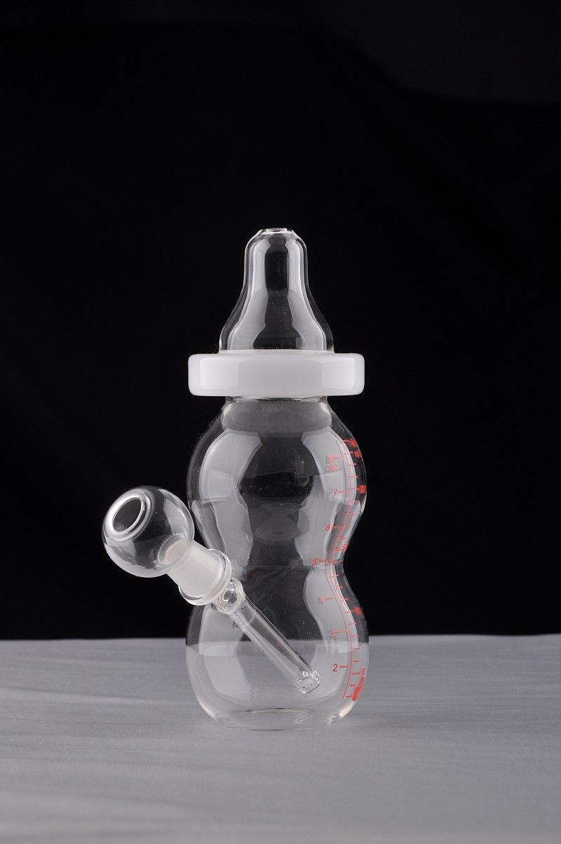 2020 Egg Baby Bottle Water Pipe Cute Glass Bongs With Downstem Diffusor Small Milk Bottle Mini