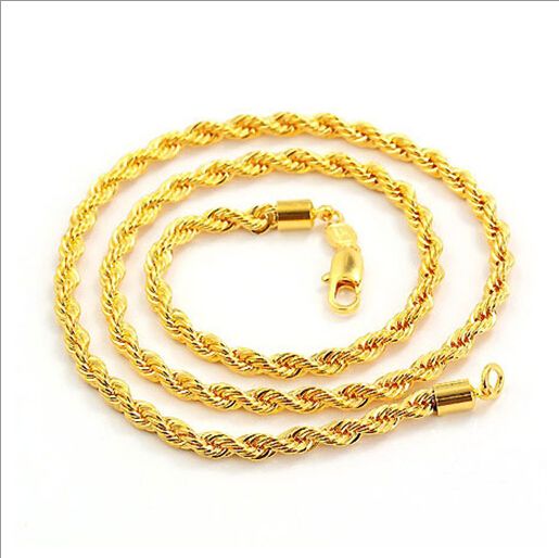 Koop Snelle Gratis Verzending Eenvoudige Mode, Heren 18K Gouden Ketting  Explosie Modellen 23.6 Gedraaide Touw Geknoopte Link Ketting Sieraden  Goedkoop | Snelle Levering En Kwaliteit | Nl.Dhgate