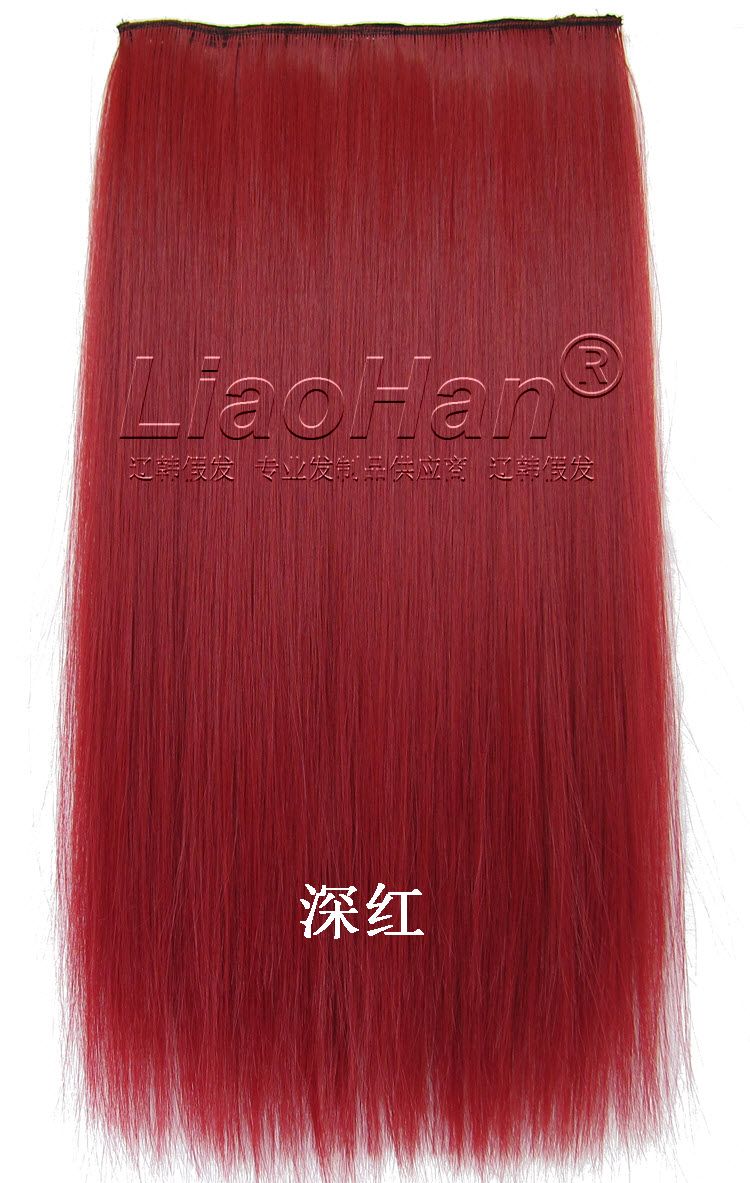 Long Straight Colorful Hair Highlight Colored Clip In Hair