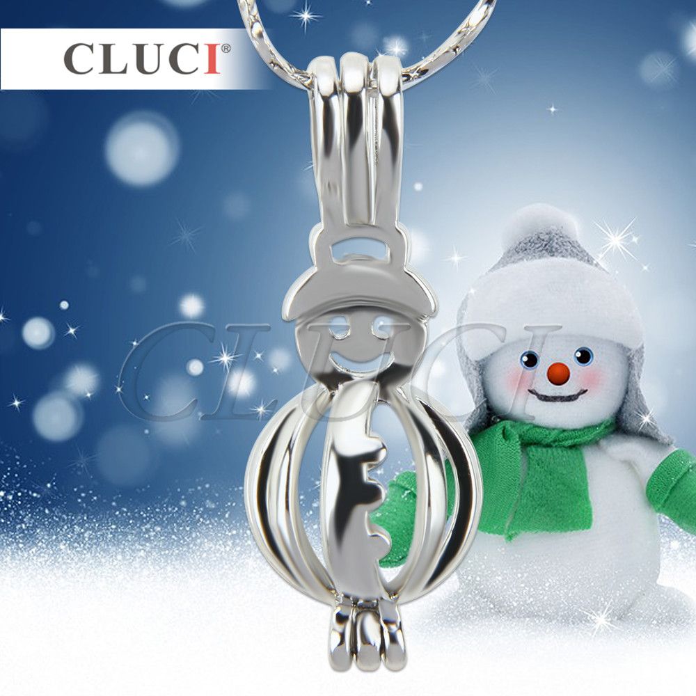 2018 Christmas Present Christmas Gift 18k Silver Plate Snowman Cage Pendant Pack 29 8 11 5 11 4mm From Aimjewelry $10 96