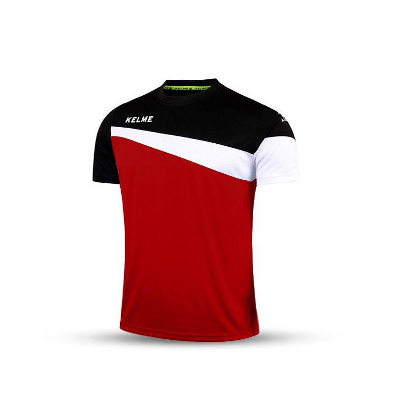red black and white soccer jersey