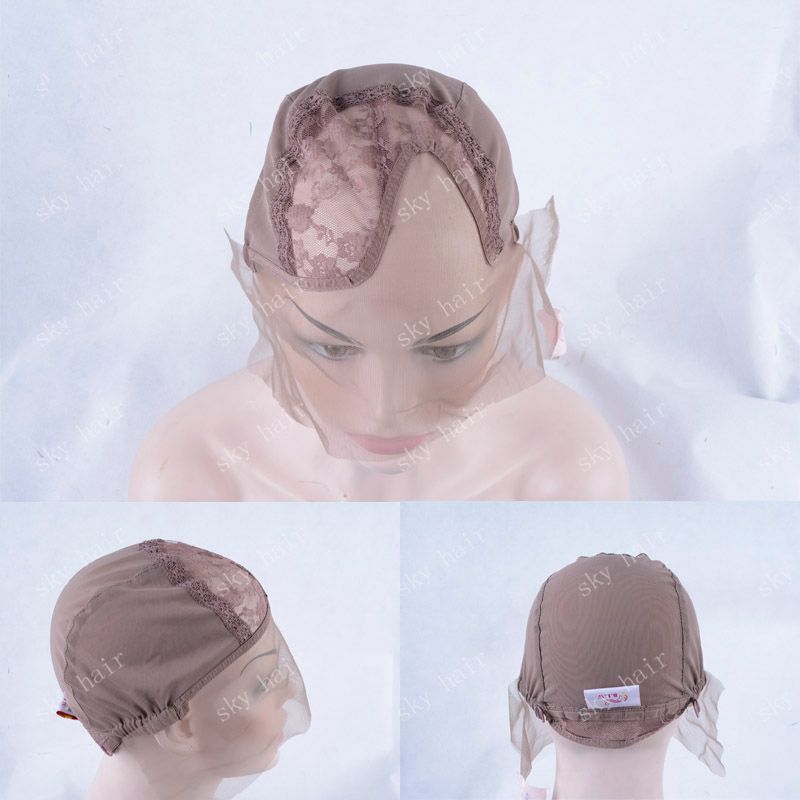 Glueless Wig Caps For Making Wigs Small/Medium/Large Brown Color With