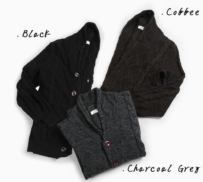 Fueri con collo a scialle Cardigan da uomo lavorato a maglia lavorato a maglia largo e spesso con scollo a V Fueri con collo a scialle Cardigan da uomo lavorato a maglia lavorato a maglia largo e spesso con scollo a V