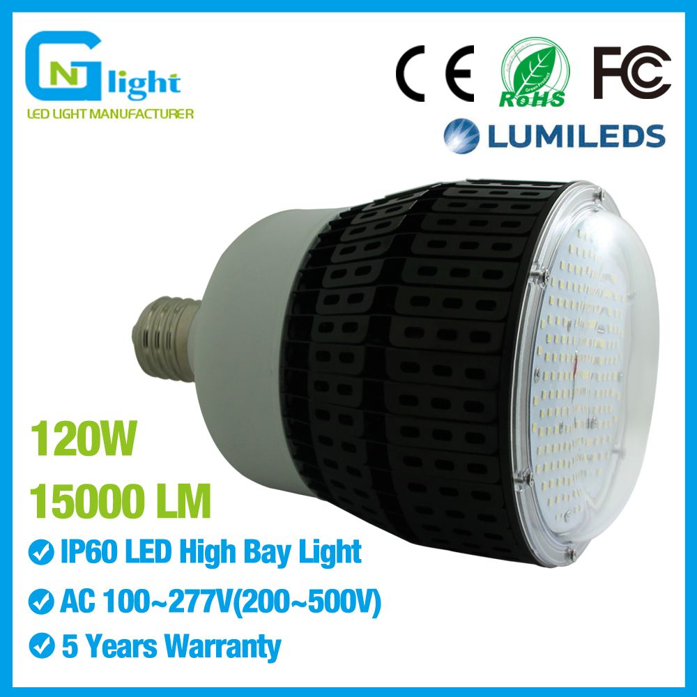 120w High Bay Corn Bulbs Replace 400w Halogen Lamp E40 E39 Base 120w High Bay Corn Bulbs Replace 400w Halogen Lamp E40 E39 Base Socket Led Garden Yard Light 480v 347v 5000k Pure White Ip64 Retrofit