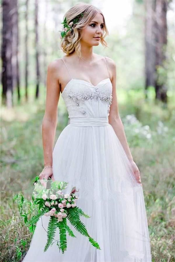 Discount 2017 Cheap Country Wedding Dresses A Line Chiffon Beach Bridal Discount 2017 Cheap Country Wedding Dresses A Line Chiffon Beach Bridal