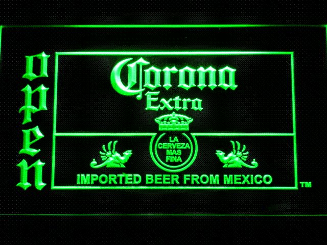 2019 035 Corona Beer Bar ouvert LED Neon Light Sign pas cher