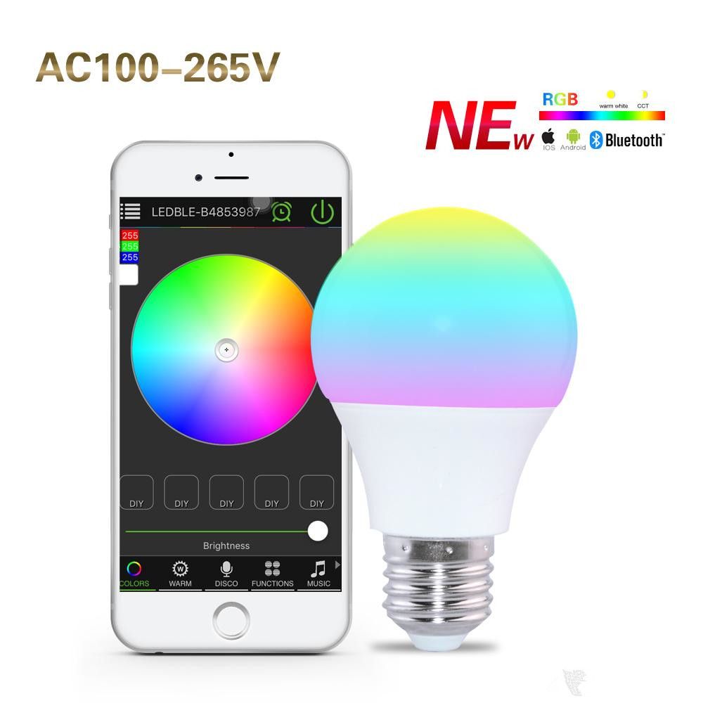 E27 RGBW Dimmable Bulbs Bluetooth 4.0 Controlled by Smartphone App ... E27 RGBW Dimmable Bulbs Bluetooth 4.0 Controlled by Smartphone App ...