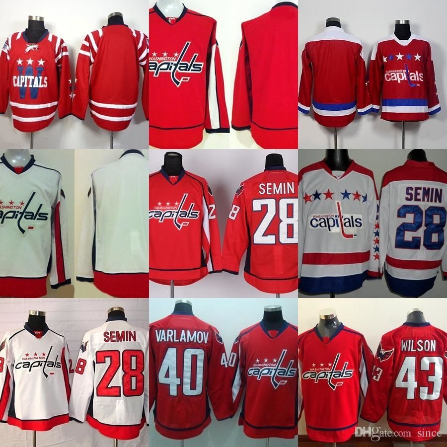 2019 Factory Outlet Men'S Washington Capitals 28 Semin 40 Varlamov