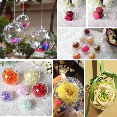 Baubles Transparent Fillable Christmas Tree Ball Decoration Baubles Transparent Fillable Christmas Tree Ball Decoration Ornaments 6/8/10cm - Baubles Transparent Fillable Christmas Tree Ball Decoration