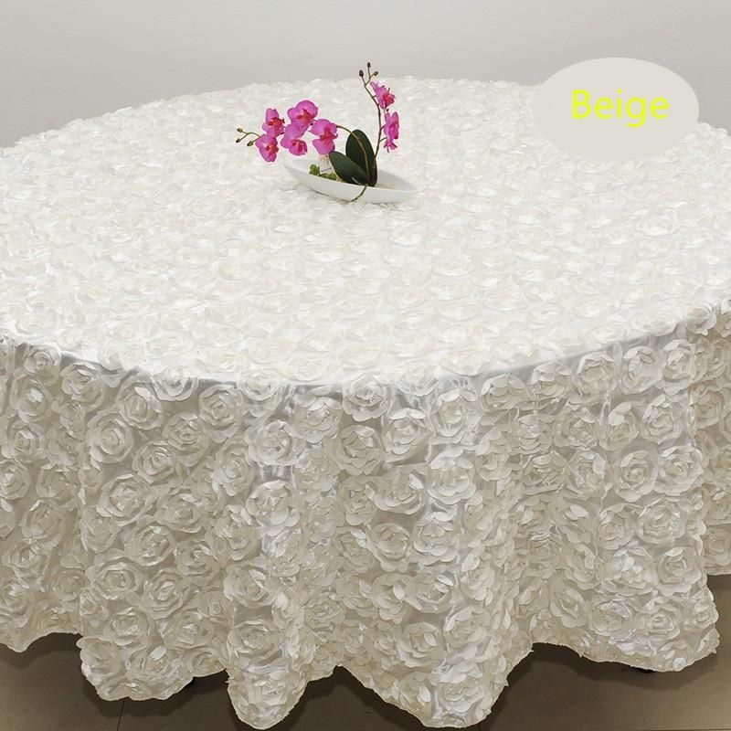 2 4m White Color Wedding Table Cloth Round Overlays 3d Rose Petal 2 4m White Color Wedding Table Cloth Round Overlays 3d Rose Petal Tablecloths Decoration Supplier Fine Linens Designer From