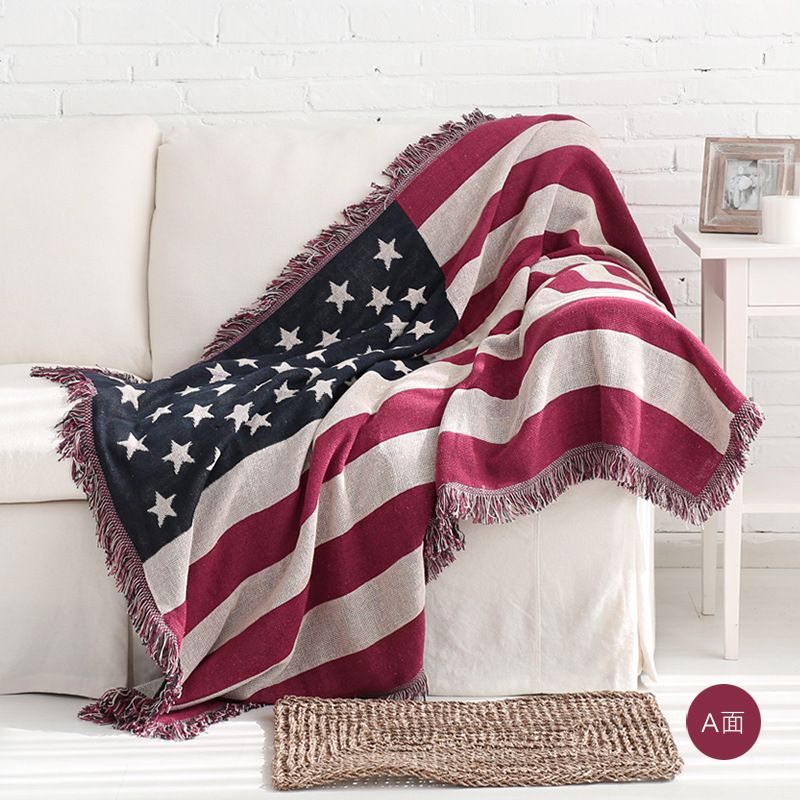 Patriotic Uk Us Flag Design Cotton Blanket Sofa Cover Table Cloth Patriotic Uk Us Flag Design Cotton Blanket Sofa Cover Table Cloth Bed Chair Stars Striped Decorative Tapestry 130x180cm Brands Of Blankets