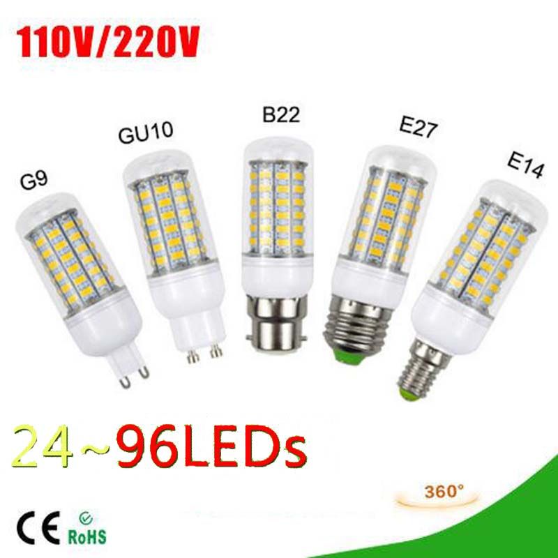 Led Corn Light Bulb 5730 Smd Lamp Ac 110 220v 7w 12w 15w 18w For Led Corn Light Bulb 5730 Smd Lamp Ac 110 220v 7w 12w 15w 18w For Candelabra Chandlier Lighting 24leds 72leds Indoor Outdoor Review Brightest