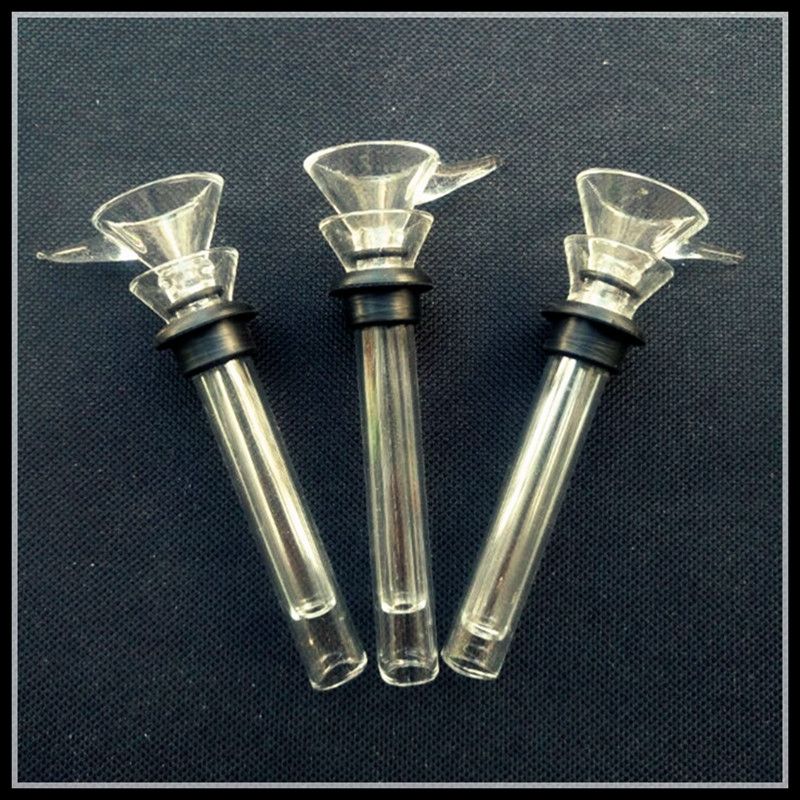 2020 Glass Female Slide And Male Stem With Black Rubber Funnel Style
