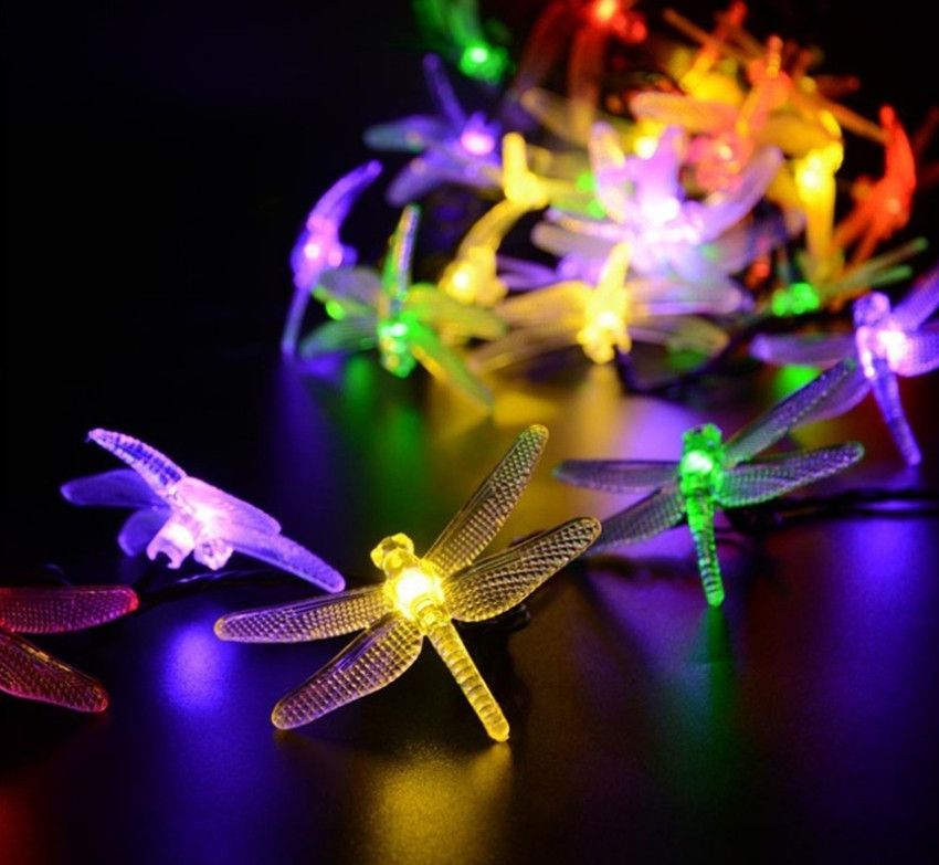 Compre Luces Al Aire Libre De La Secuencia De La Libélula 20ft 30 LED 8