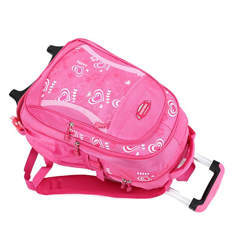 2016 New Children School Bags With 3 Wheels Removable Children Climb