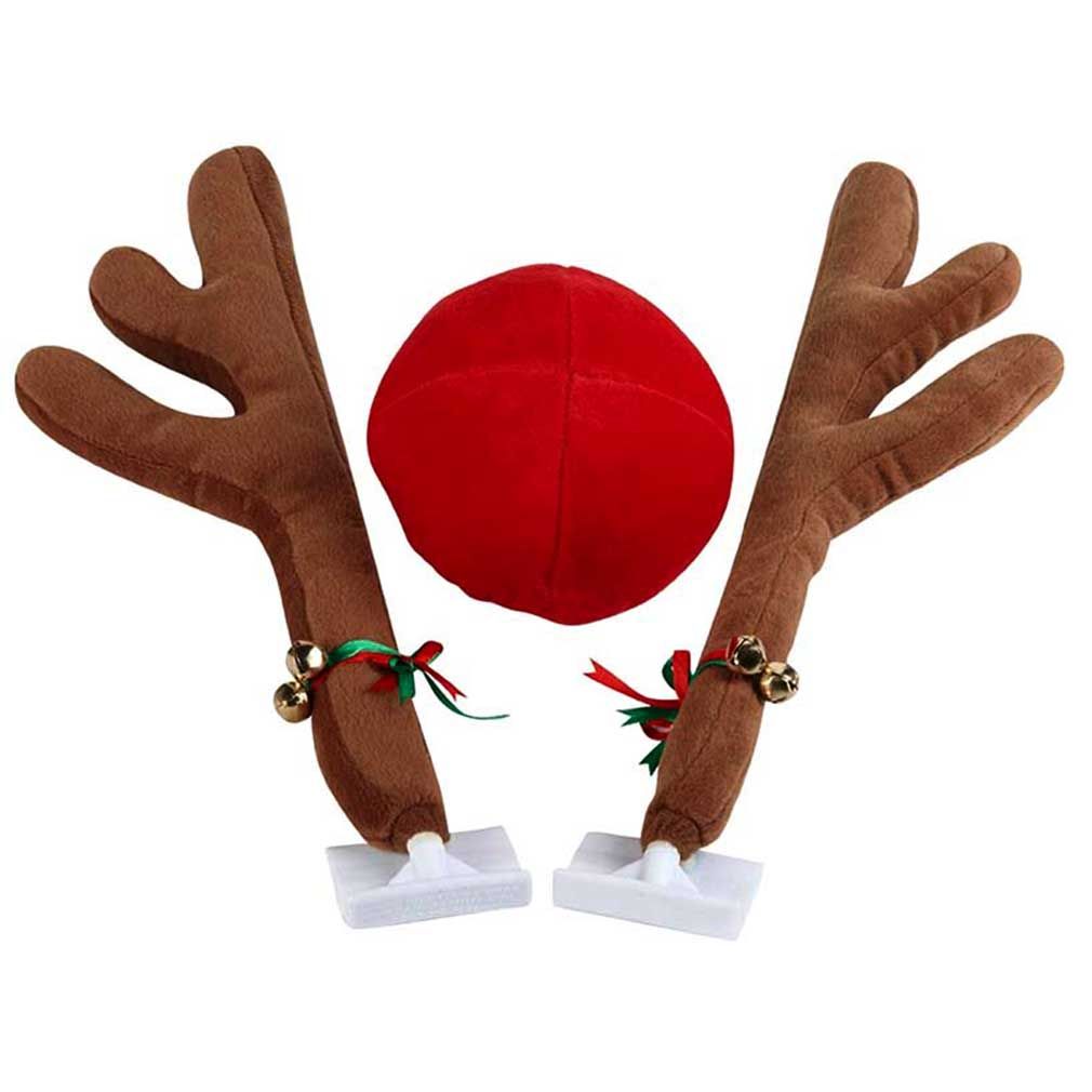 christmas reindeer antlers car costume antlers nose set christmas reindeer antlers car costume antlers nose set