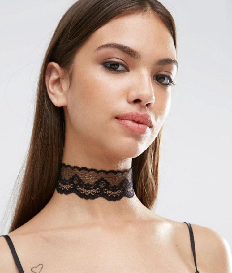 2020 2016 New Fashion Black Lace Choker Necklace Women ...