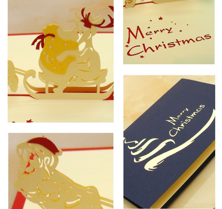 Biglietti Di Natale Hot.Acquista Hot New Handmade Christmas Cards Creativo Kirigami Origami 3d Pop Up Biglietto Di Auguri Con Santa Ride Cartoline Di Natale A 1 31 Dal Hotty521 Dhgate Com