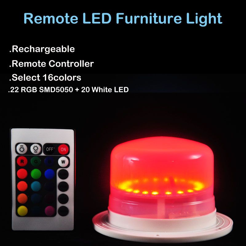 2018 new rechargeable super bright rgbw led under table lighting