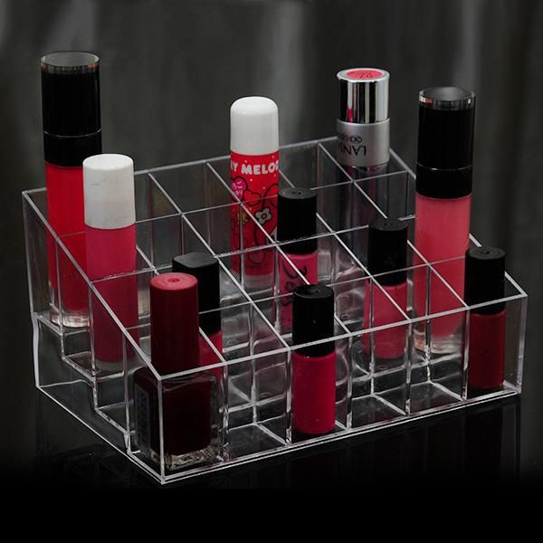 24 Clear Makeup Cosmetic Lipstick Holder Organizer Storage Display