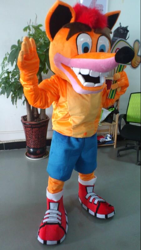 Oisk Customized Crash Bandicoot Mascot Head Costume Animal Suit