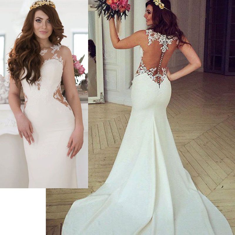 chiffon mermaid wedding dress