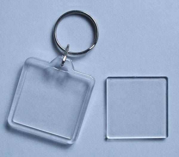 photo keychain blank acrylic square personalized keychain gift