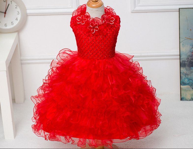 red colour gown for girls
