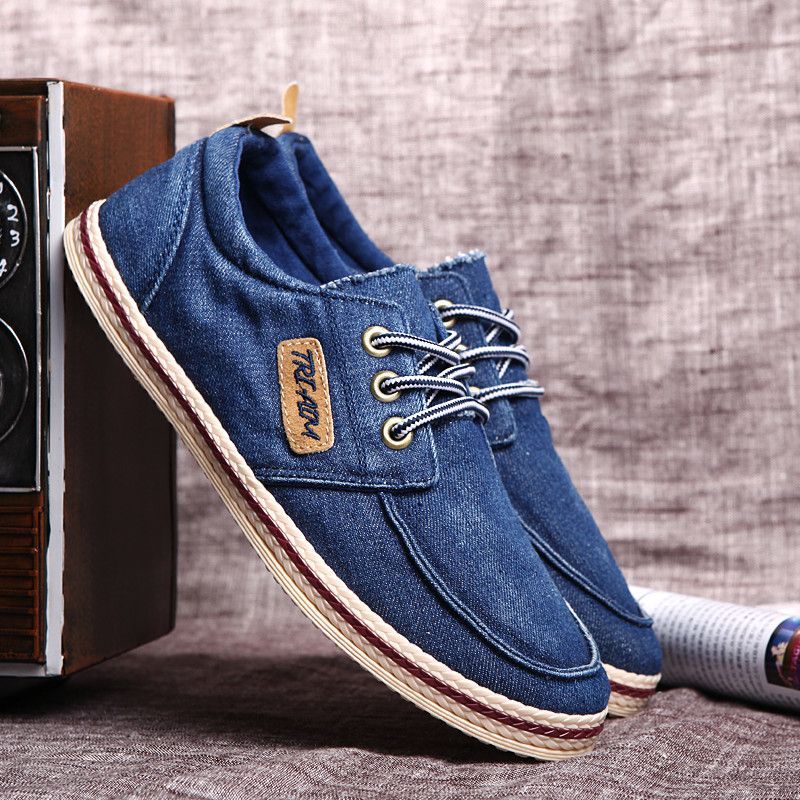 Spring And Autumn High Quality Denim Shoes Men Canvas Shoes Fashion ...