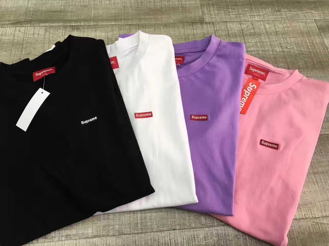 Sup Ss17 Classic Small Box Logo Tee Minimalism T Shirt Round Neck Comfortable Cotton Tee White Pink Purple Australia 21 From Cdacda Au Au 40 22 Dhgate Australia