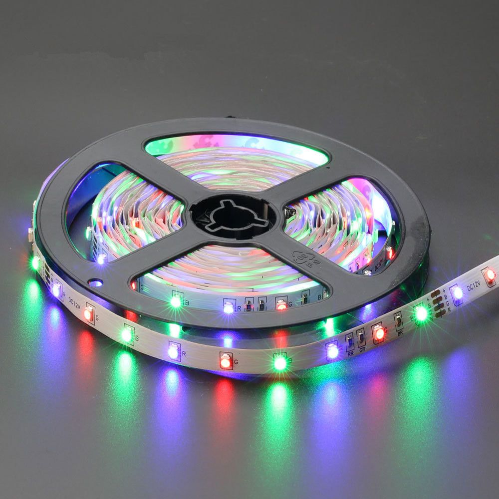 50m5m Rgb 2835 3528 Smd Flexible Waterproof Or Non 300 50m5m Rgb 2835 3528 Smd Flexible Waterproof Or Non 300 Led Strip Light 60led M 5m Roll Dc12v 4 8w 8mm Battery Powered Outdoor
