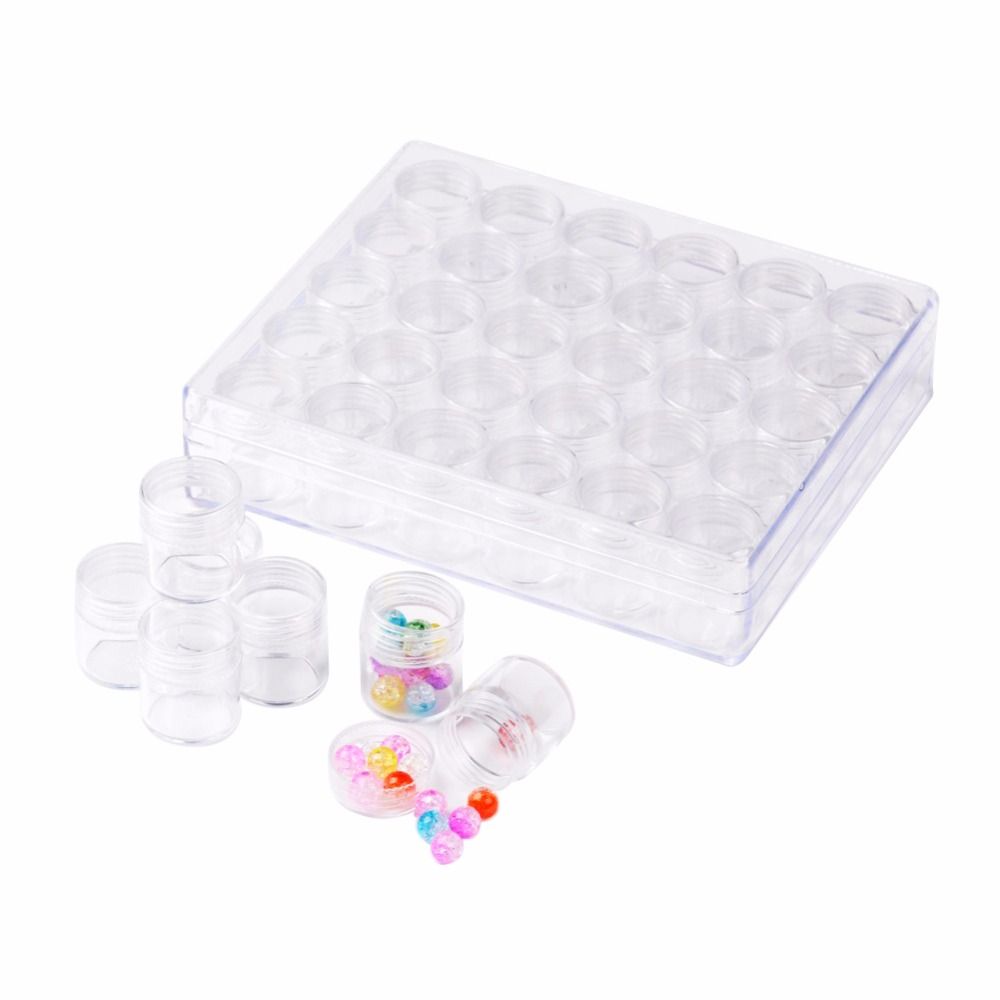 90pcs Beads Storage Containers Jewelry Box Clear Plastic Organizers Solutions Assorted Bottle Free