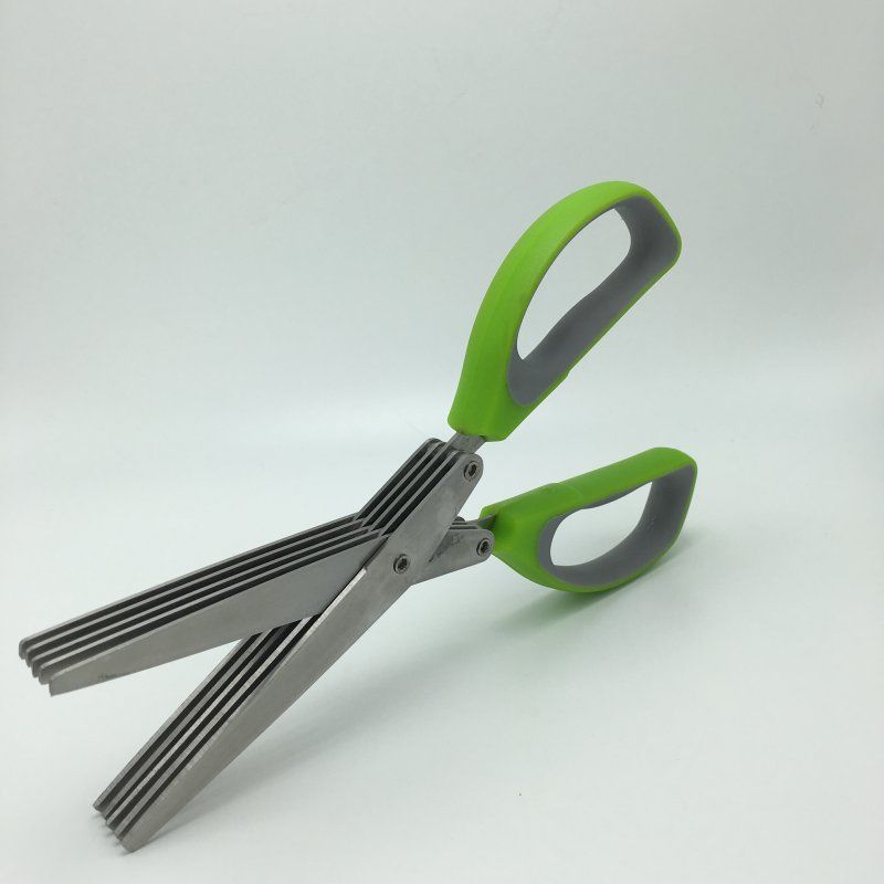 Heavy Duty Chopping Scissors 5 Blades With Brush Seaweed Vanilla Office