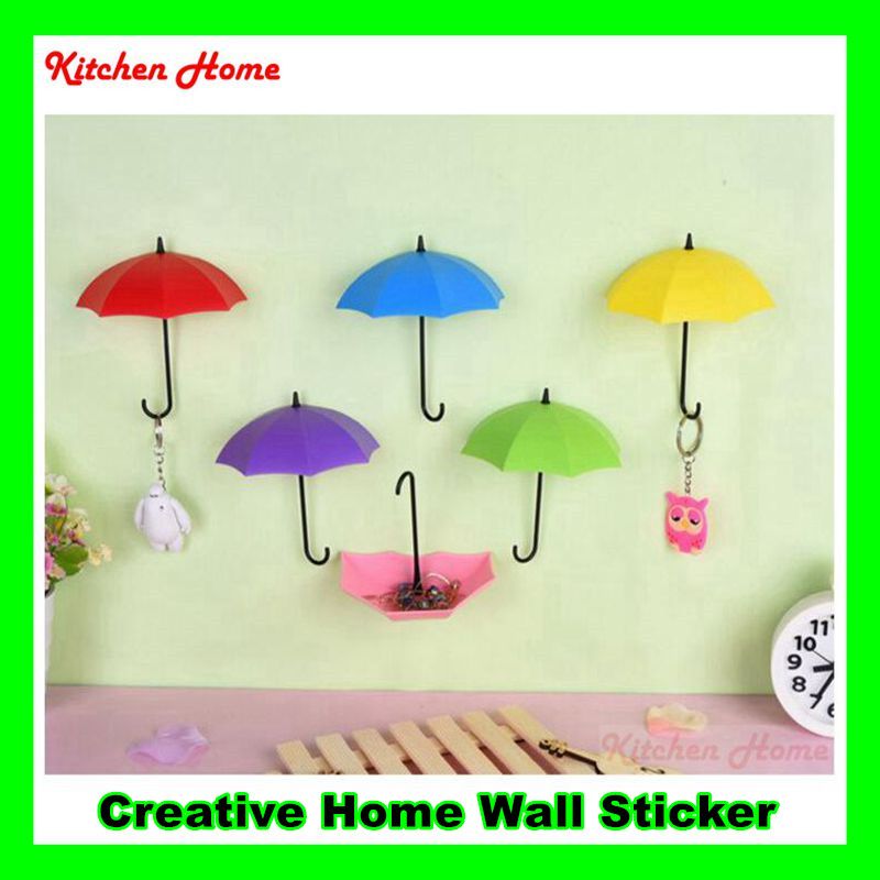 Creative Diy 3d Colorful Umbrella Design Hook Home Decoration Wall ... Creative Diy 3d Colorful Umbrella Design Hook Home Decoration Wall ...