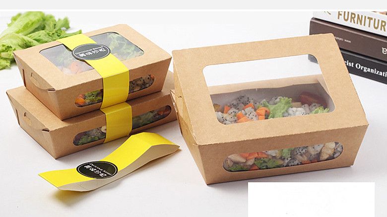 2018 Kraft Paper Portable Food Storage Cap Disposable Lunch Box 2018 Kraft Paper Portable Food Storage Cap Disposable Lunch Box Container Transpa Support Plate Partial Control From China Mugs