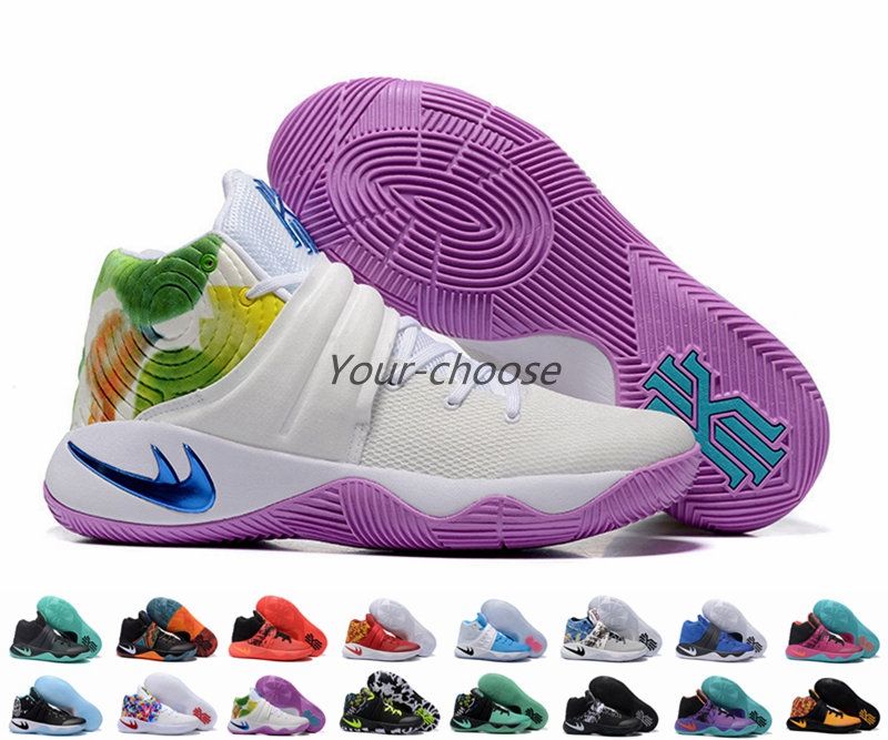 kyrie irving shoes purple and yellow