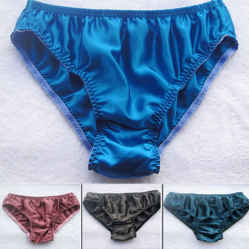 2021 100% Pure Silk Men'S Underwear Bikini Briefs M L XL 2XL From ...