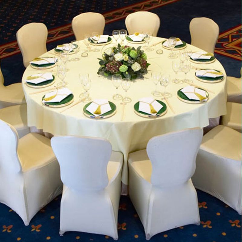 Stretch Elastic Universal White Spandex Wedding Chair Covers For