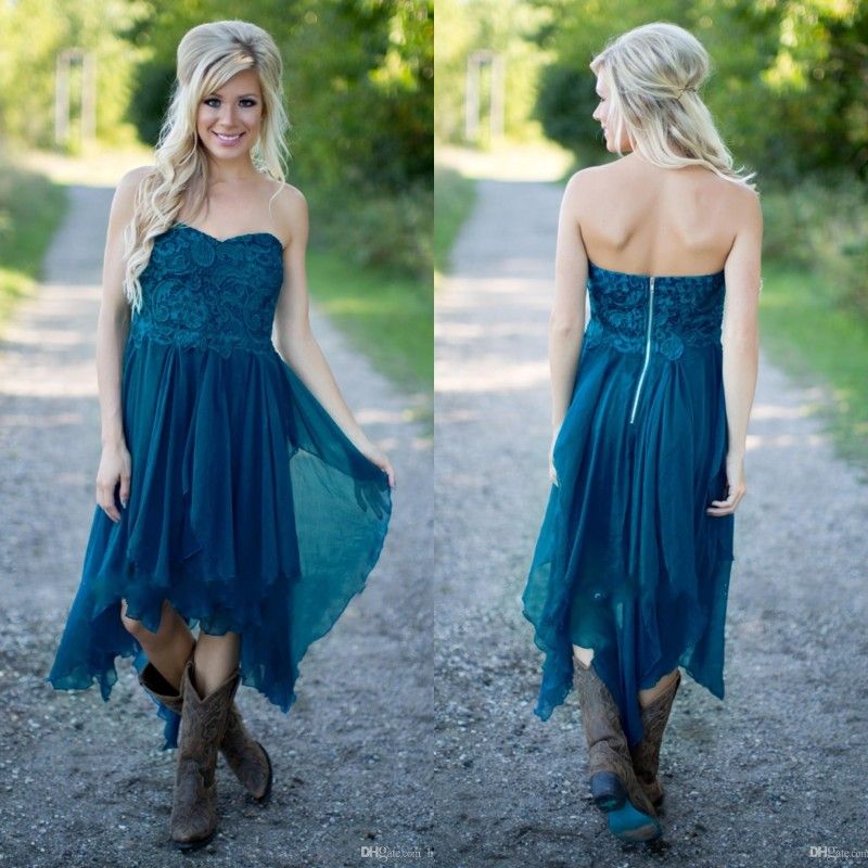 Simple Country  Bridesmaid  Dresses  2019 Short Cheap For 