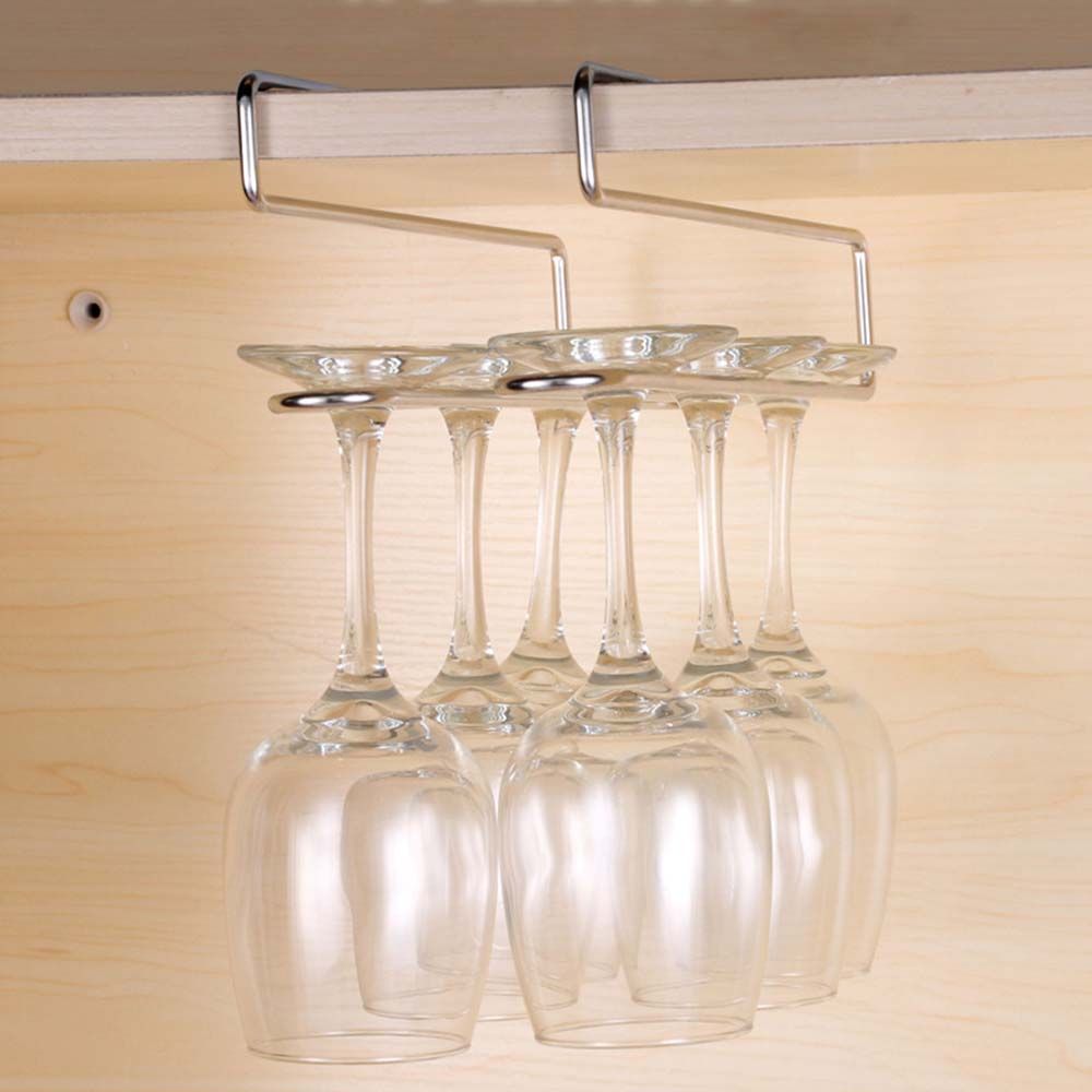 Whole Wine Rack Hanging Glass Holder Stemware Whole Wine Rack Hanging Glass Holder Stemware Stainless Steel Accessories Cup Racks Shelf Kc0005 Plastic Edging