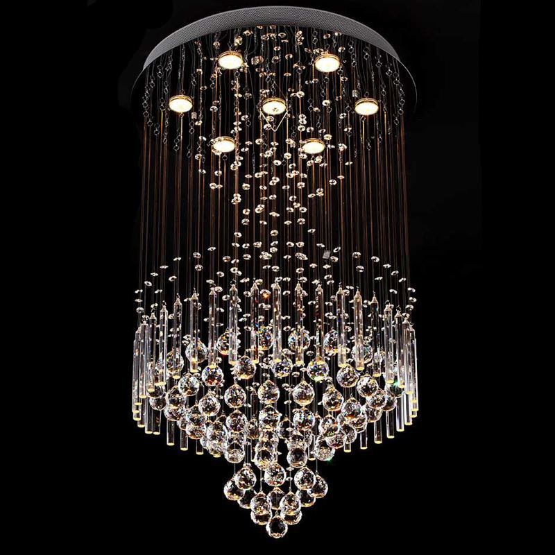 New Square Modern String Big Crystal Chandelier Hotel Lobby Pendant New Square Modern String Big Crystal Chandelier Hotel Lobby Pendant Lighting 110v 240v Oil Rubbed Bronze Turquoise From Cedarlighting