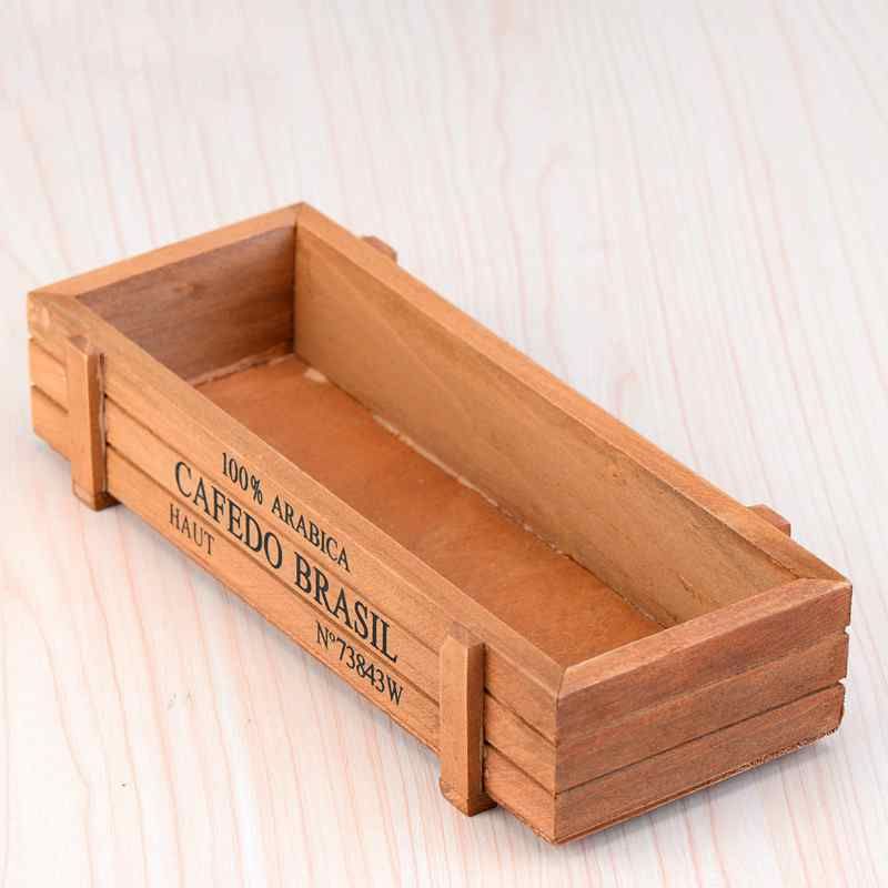 2019 Vintage Wood Garden Fleshy Flower Planter Succulent 