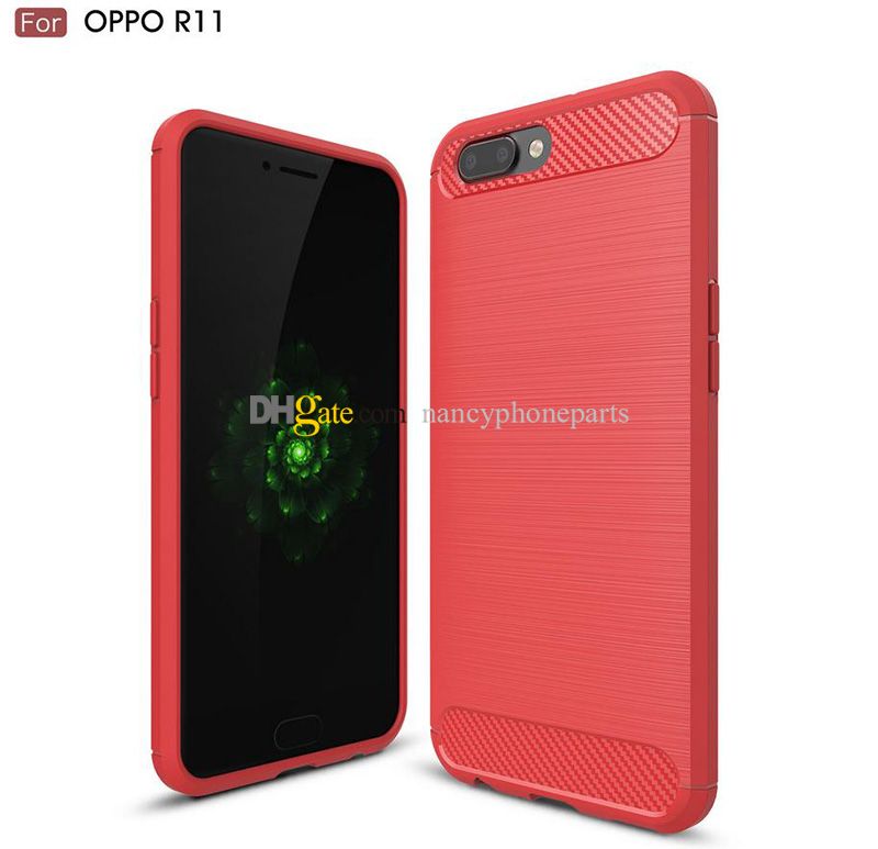 FOR OPPO R11 R10 R9 R9s Plus Carbon Fiber Silicone Case Soft TPU FOR