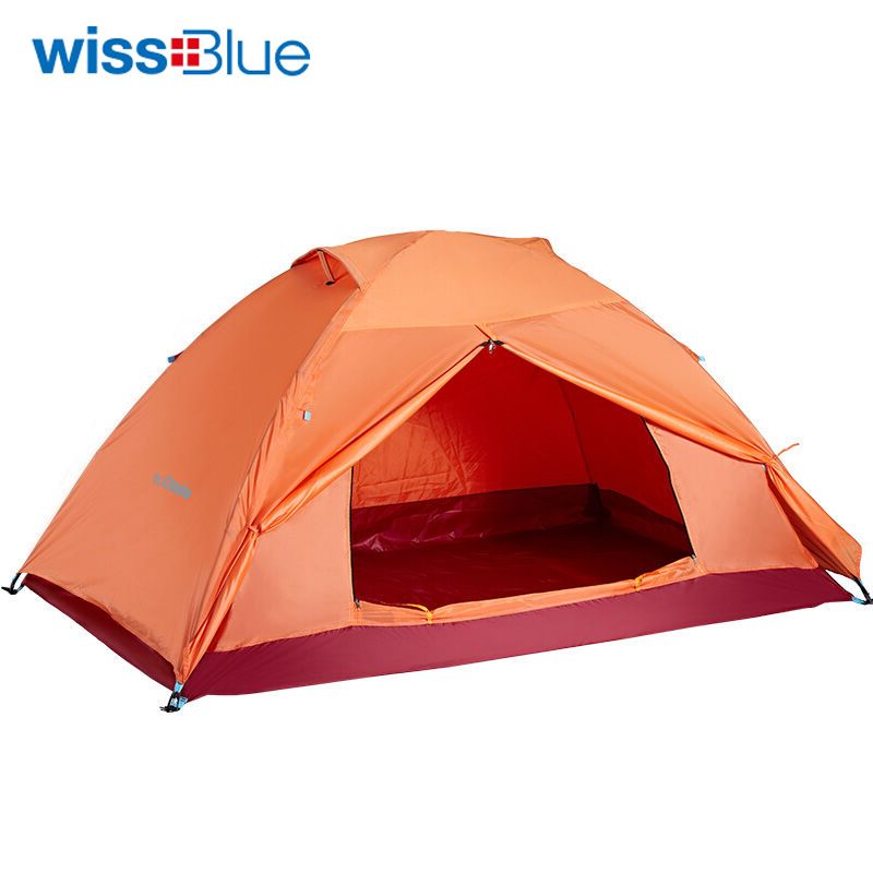 BZR-MY Al Aire Libre 3-4 Personas Velocidad autom&aacute;tica Abrir Protector Solar a Prueba de Lluvia Tienda de una Sola Capa,Orange Tiendas de campaña Artículos educativos