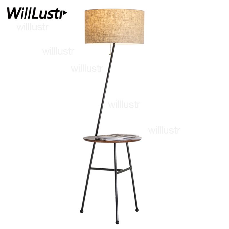 2018 Modern Lynn Floor Lamp With Solid Oak Wood Round Table Nordic 2018 Modern Lynn Floor Lamp With Solid Oak Wood Round Table Nordic Fabric Shade Sofa Side Bedside Light Foyer Sitting Room Design From Willr