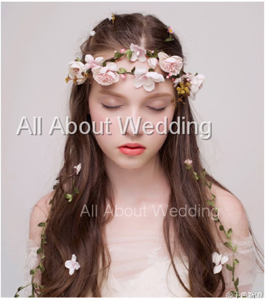 Braid Wood Forest Leaf Flower Vine Bridal Hair Accessory 