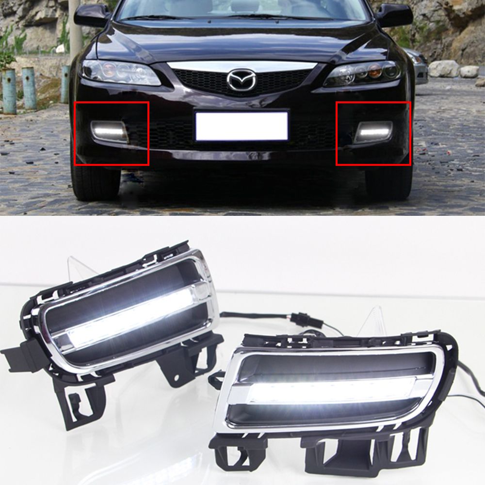 car drl kit for mazda 6 2006 2009 led daytime running bmw e39 fog light bulb