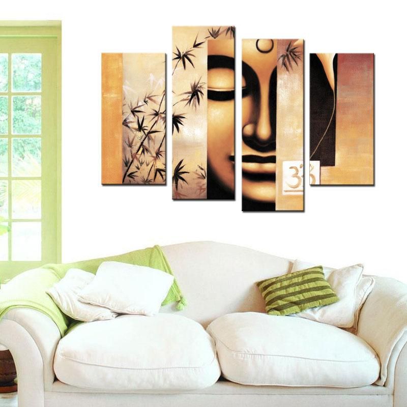 buy cheap paintings for big save modern buddha paintings 4 panel