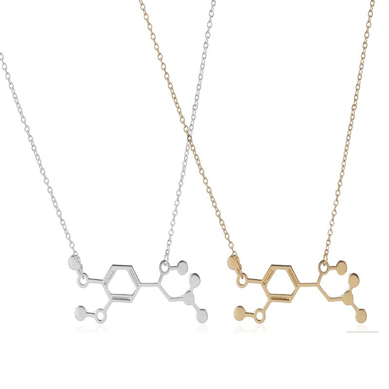 Wholesale Chemistry Structure Pendant Necklace New Adrenaline Molecule